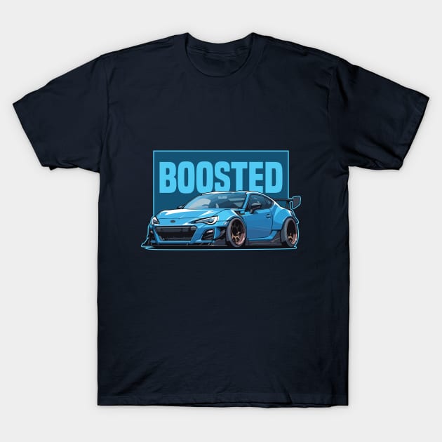 Subaru BRZ Car Art - Widebody Modified Boosted JDM Car T-Shirt by JDM-Rey